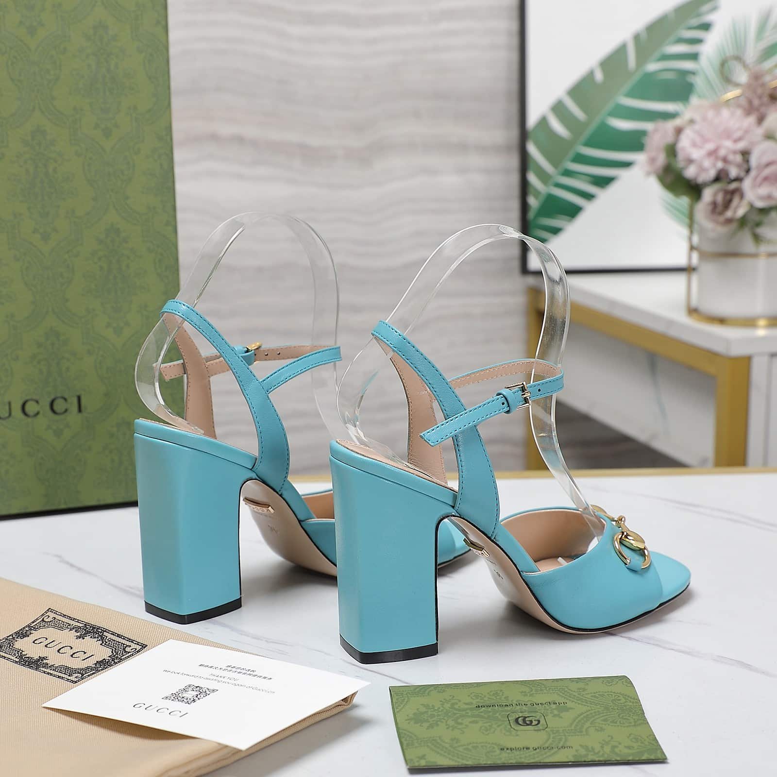 Gvc*1 Women’S Horsebit High Heel Sandal Blue 771600 C9D00 4728