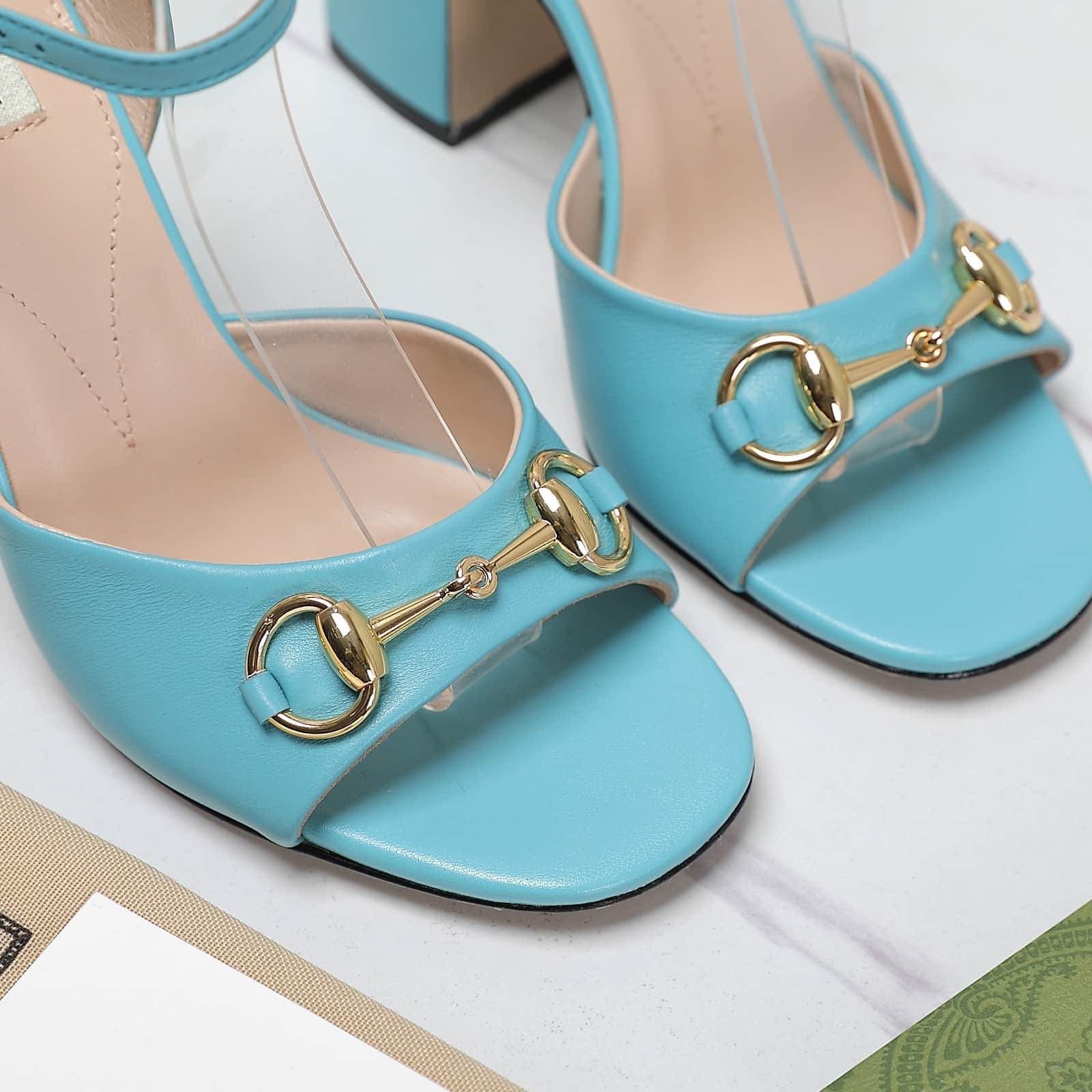 Gvc*1 Women’S Horsebit High Heel Sandal Blue 771600 C9D00 4728