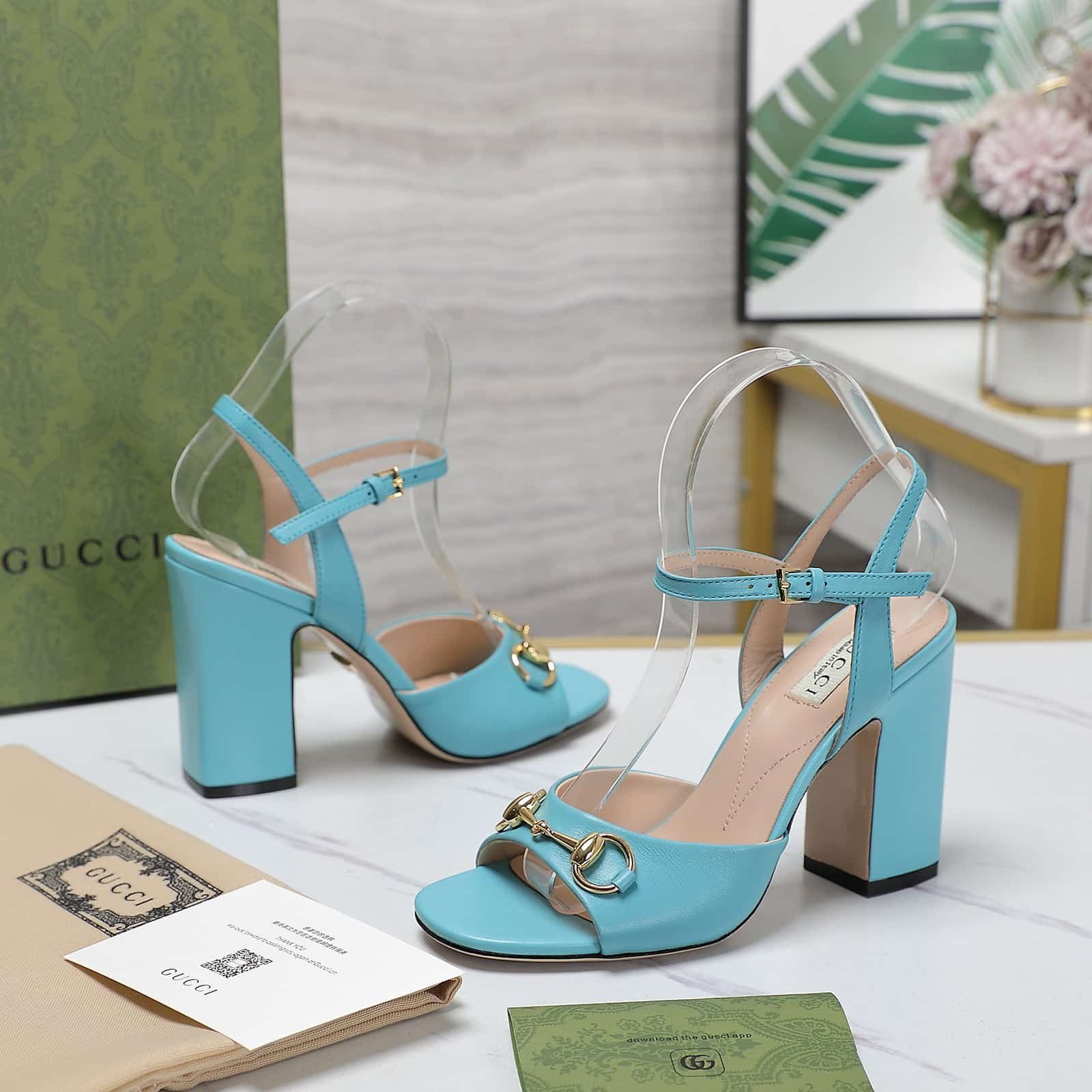 Gvc*1 Women’S Horsebit High Heel Sandal Blue 771600 C9D00 4728