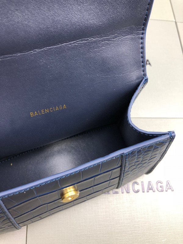 Ba*len*cia*ga hourglass xs top handle bag