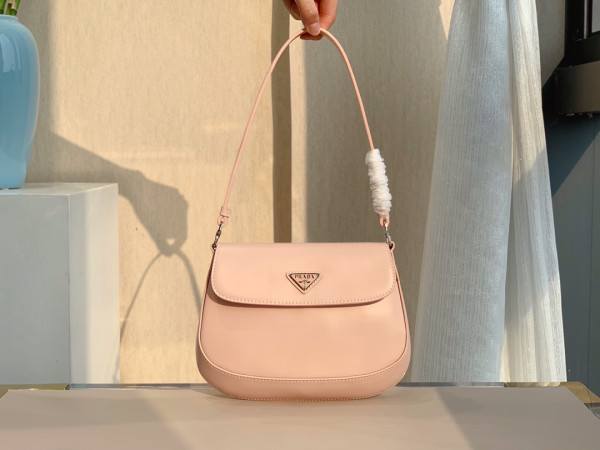 Pra*a cleo brushed leather shoulder bag with flap