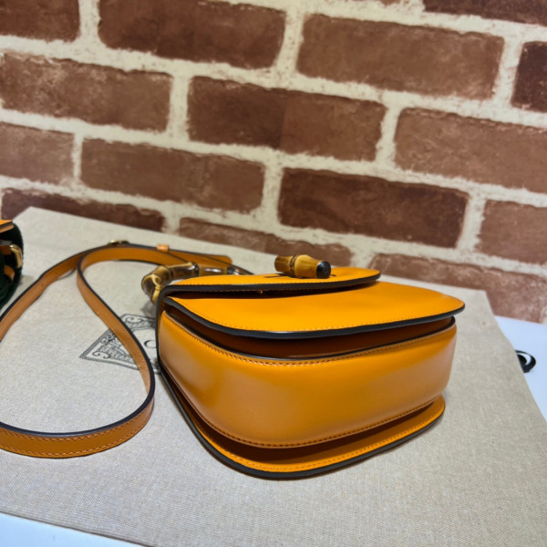 G*u*i mini top handle bag with bamboo