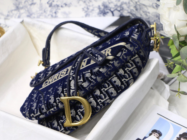 D*or saddle bag in velvet