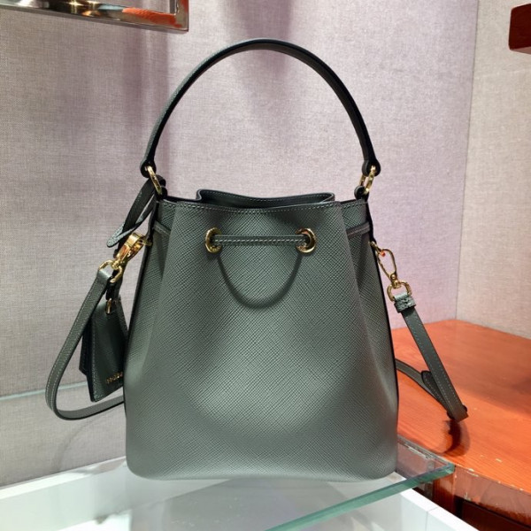 Pra*a saffiano leather bucket bag
