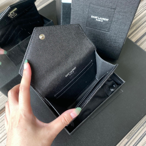 YSL MONOGRAM SMALL ENVELOPE WALLET IN