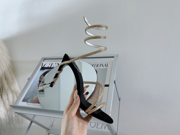 RENE CAOVILLA JEWEL SANDAL SNAKE WITH HEEL MARGOT