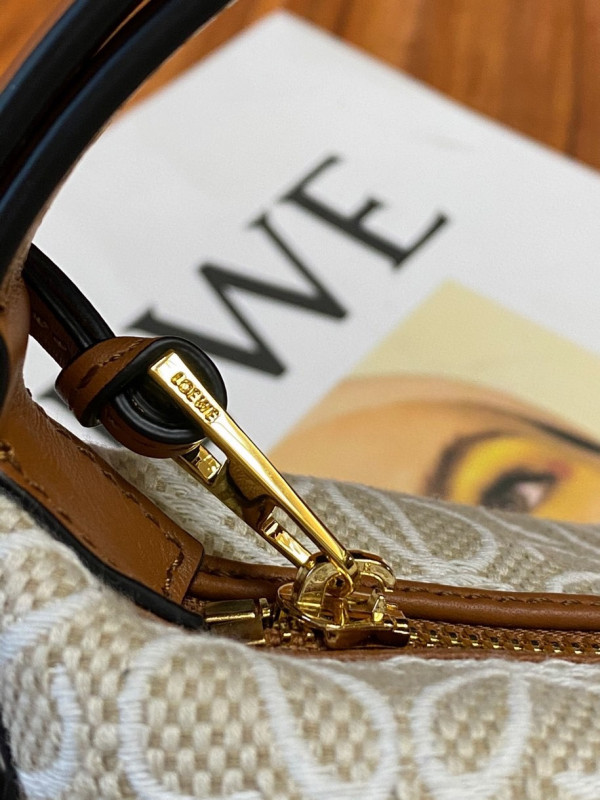 LOEWE Cubi bag in Anagram jacquard and calfskin