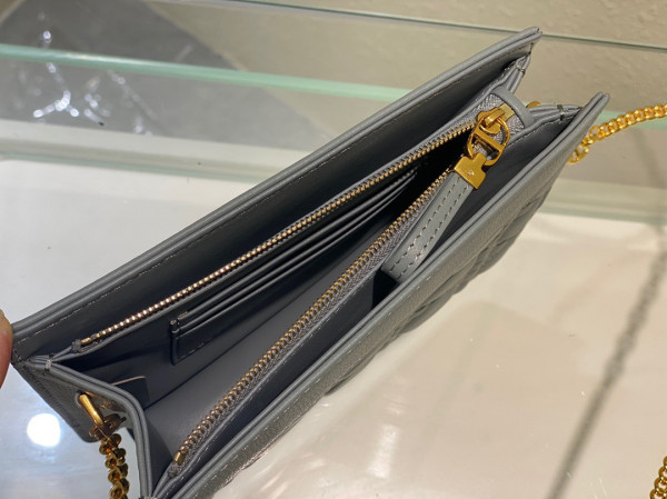 D*or caro zipped pouch with chain