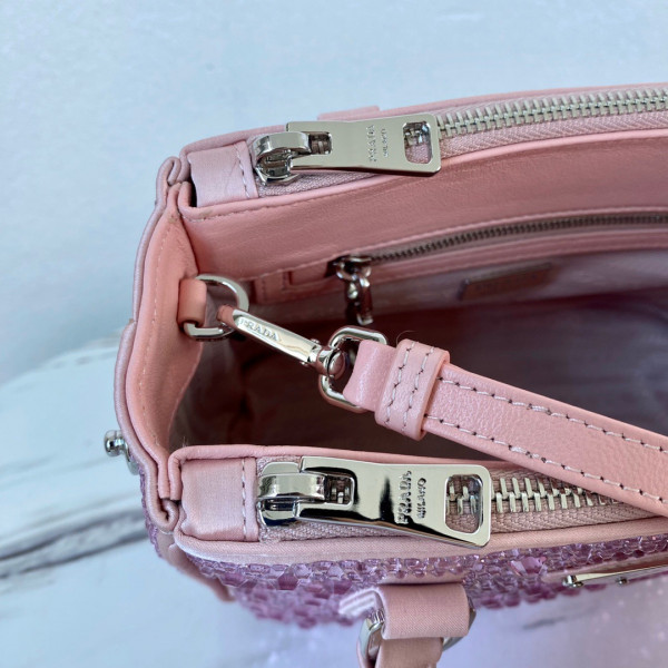 Pra*a galleria satin mini-bag with crystals