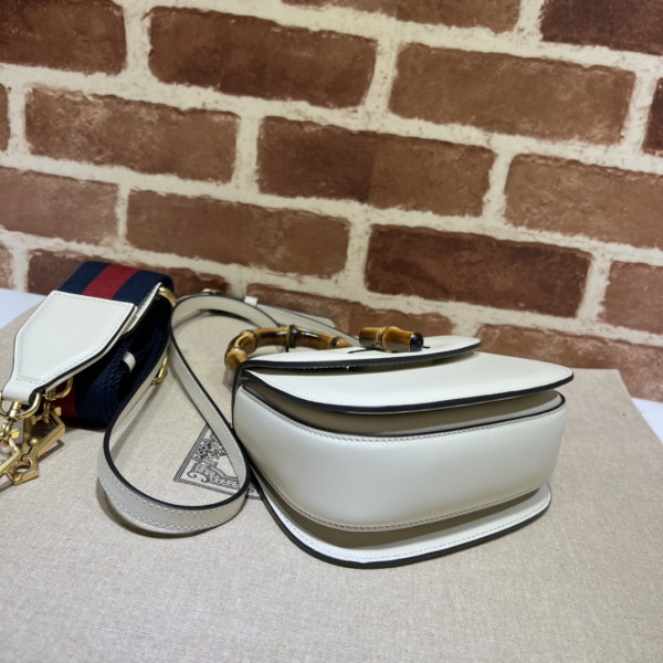 G*u*i mini top handle bag with bamboo