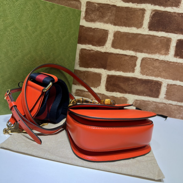G*u*i mini top handle bag with bamboo