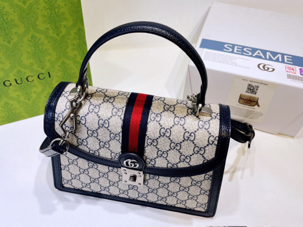 G*u*i ophidia small top handle bag with web