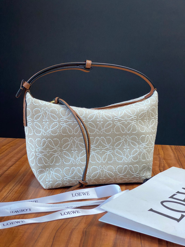 LOEWE small Cubi bag in Anagram jacquard and calfskin