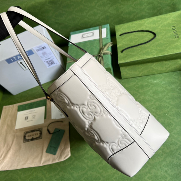 G*u*i gg matelassé leather medium tote