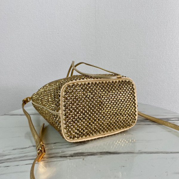 Pra*a satin mini-bag with crystals