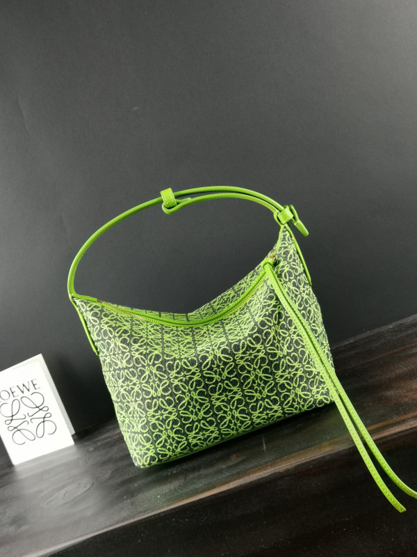 LOEWE small Cubi bag in Anagram jacquard and calfskin