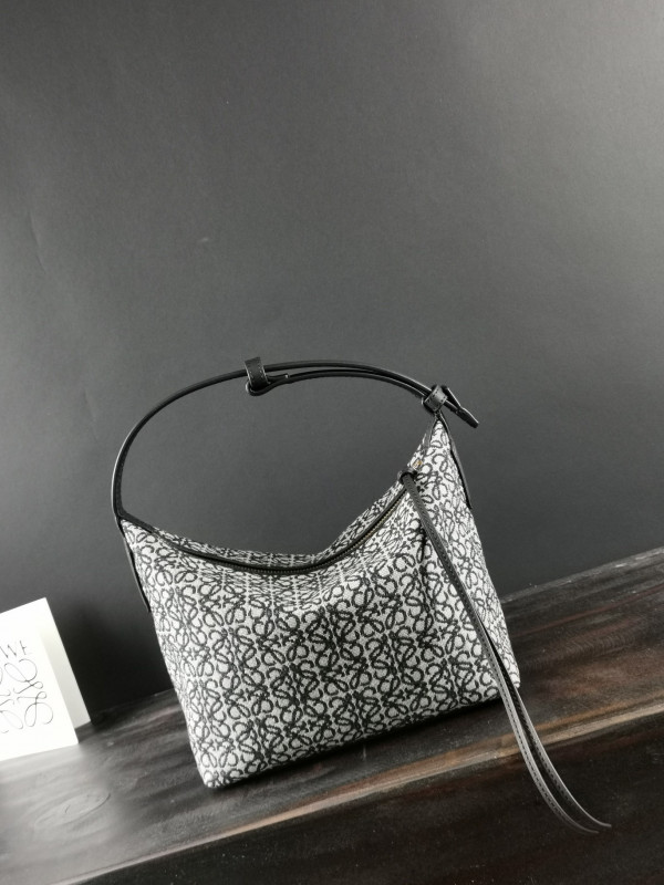 LOEWE small Cubi bag in Anagram jacquard and calfskin