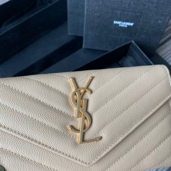 YSL MONOGRAM LARGE FLAP WALLET
