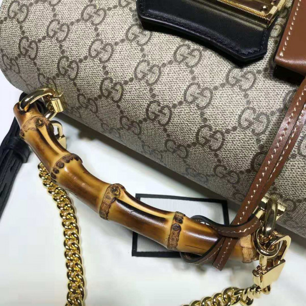 G*u*i padlock gg small bamboo shoulder bag