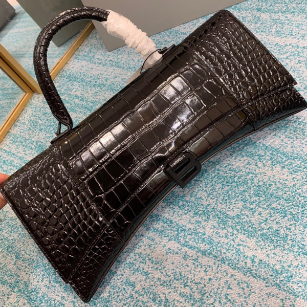 Ba*len*cia*ga hourglass stretched top handle bag