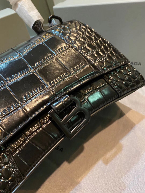 Ba*len*cia*ga hourglass xs top handle bag