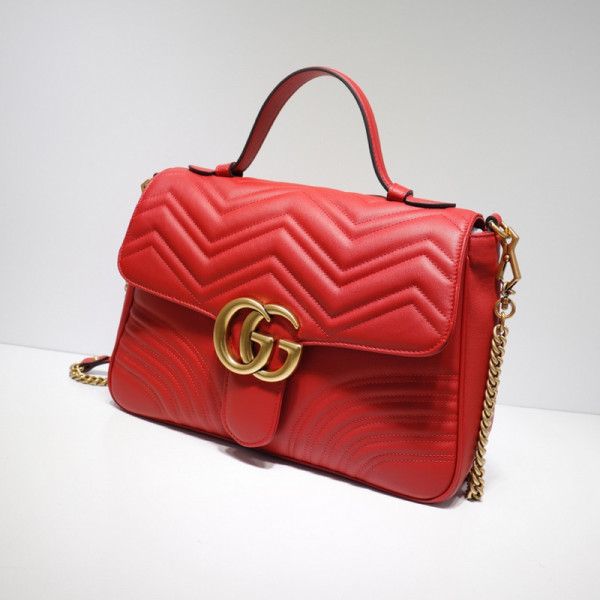 G*u*i gg marmont medium top handle bag
