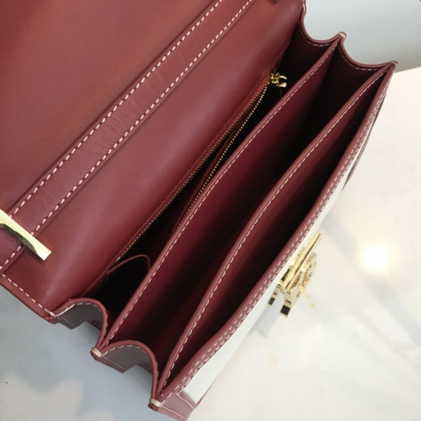 B**rry two-tone canvas and leather tb bag