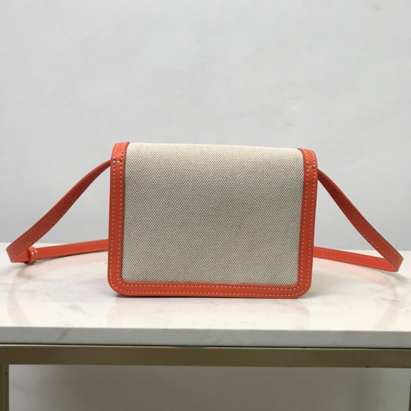 B**rry two-tone canvas and leather tb bag
