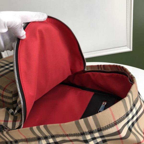 B**rry vintage check nylon backpack