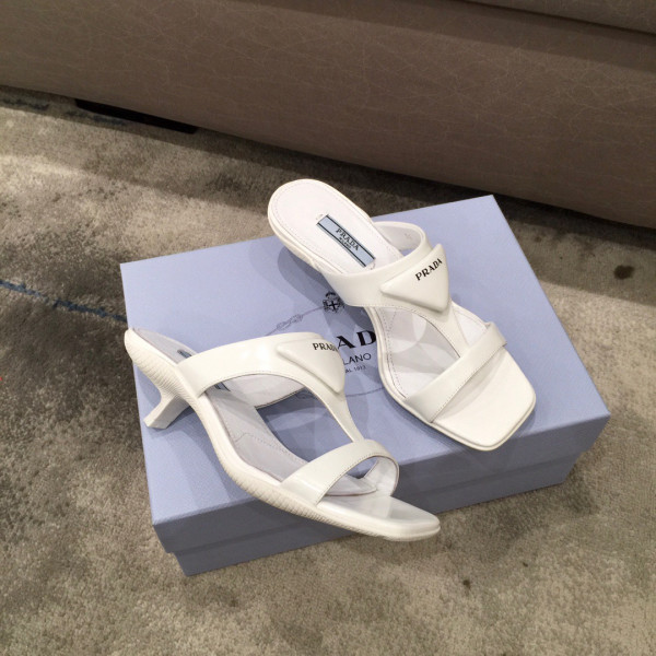 Pra*a brushed leather high-heeled thong sandals
