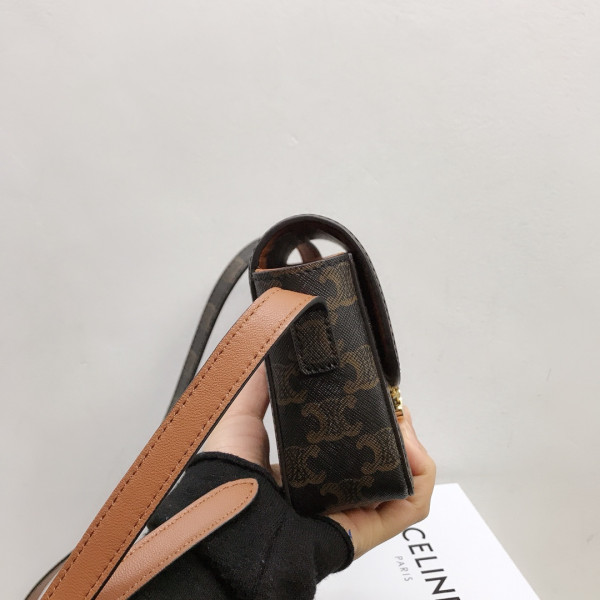 Ce**e nano triomphe bag in triomphe canvas