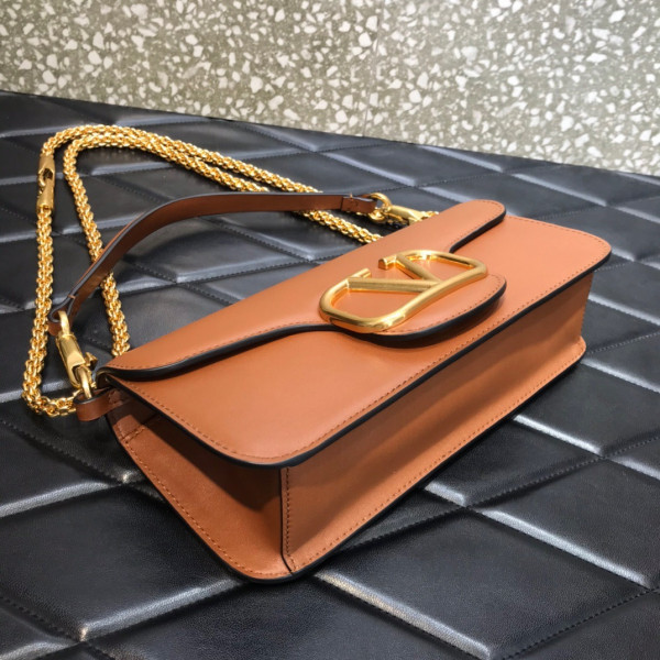 VALENTINO LOCÒ CALFSKIN SHOULDER BAG