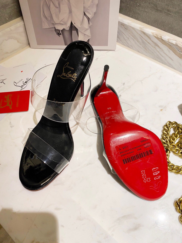 Ch**an louboutin just nothing illusion red sole sandals