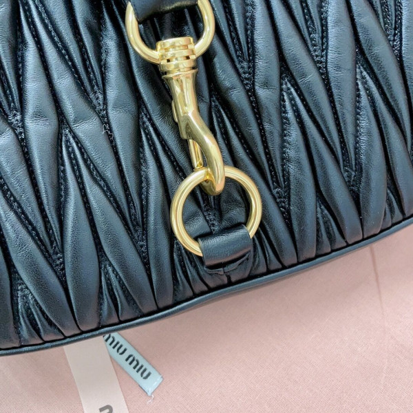 MIUMIU Matelassé nappa leather hobo bag
