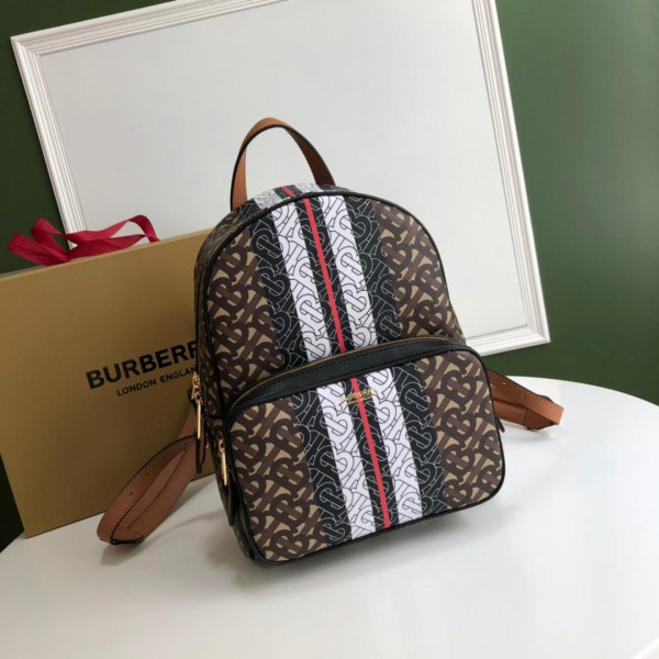 B**rry tmonogram stripe print e-canvas backpack