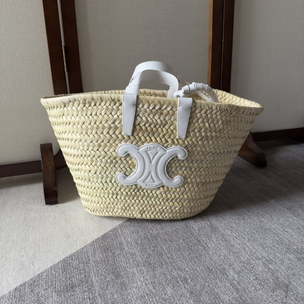 Ce**e triomphe Ce**e classic panier in palm leaves and calfskin