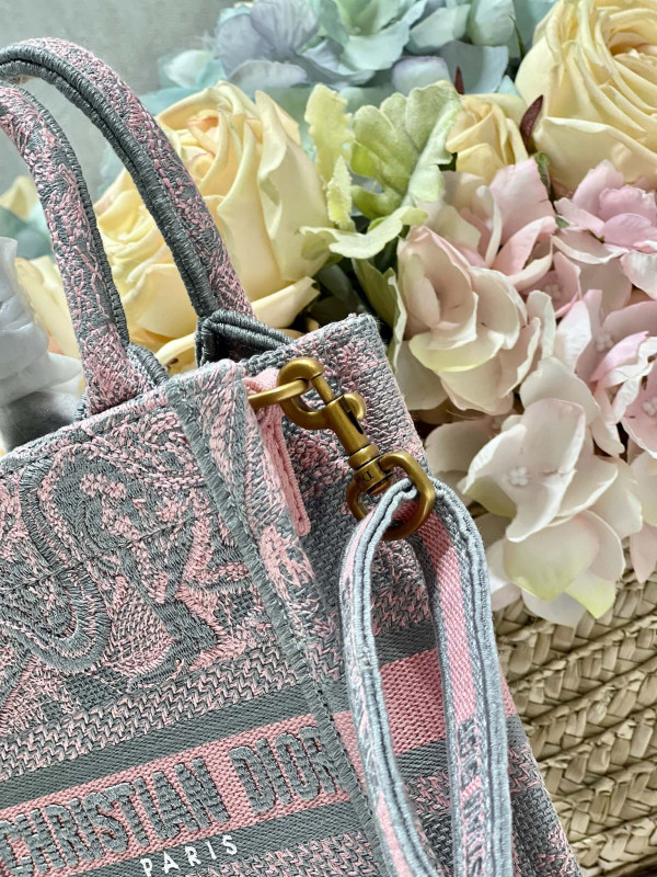 mini D*or book tote phone bag