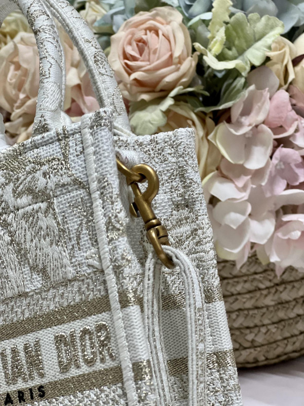 mini D*or book tote phone bag