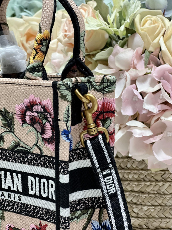 mini D*or book tote phone bag