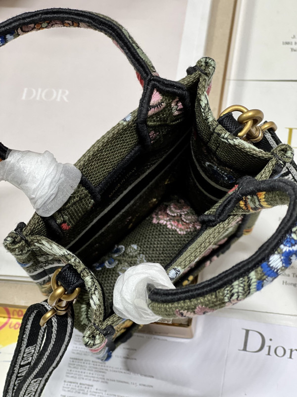 mini D*or book tote phone bag