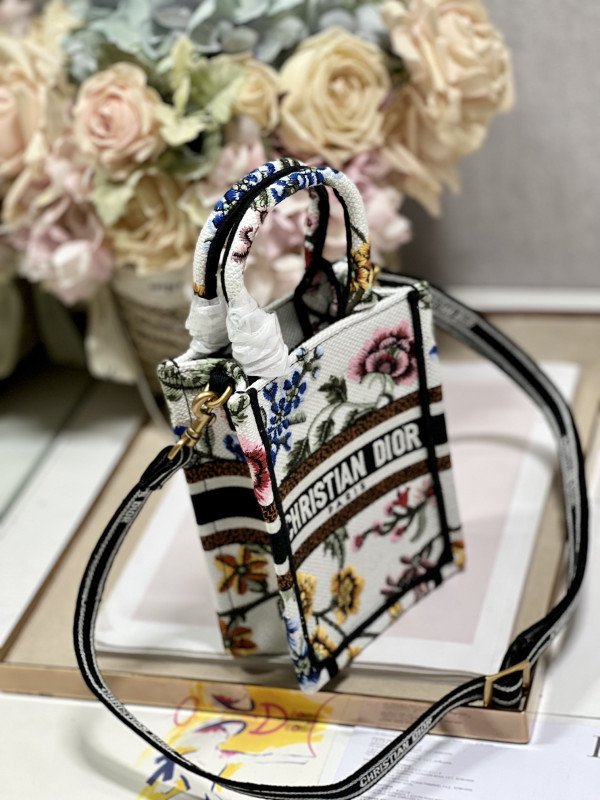 mini D*or book tote phone bag