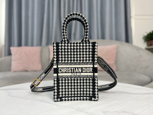 mini D*or book tote phone bag