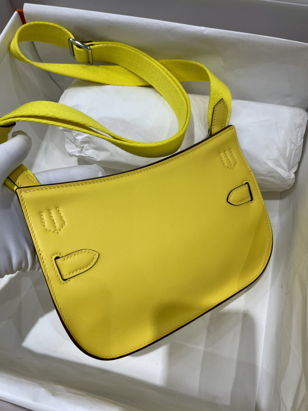 H**mes jypsiere mini bag in swift leather gris meyer