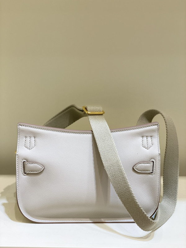 H**mes jypsiere mini bag in swift leather gris meyer