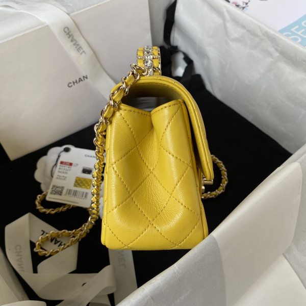 CL FLAP BAG WITH TOP HANDLE-18CM