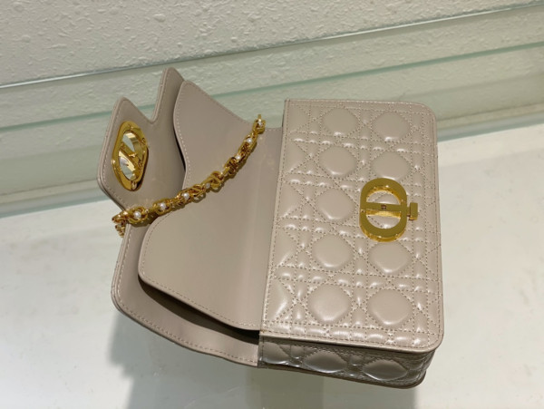 small D*or jolie top handle bag-22 x 14 x 8 cm