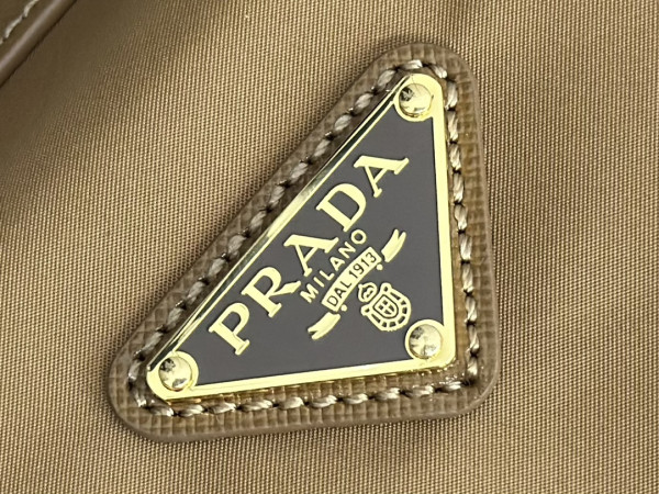 Pra*a re-nylon and saffiano leather top-handle bag