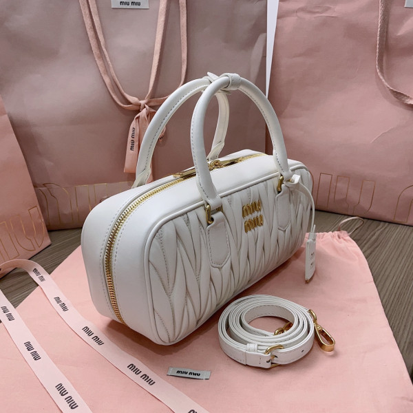 MIUMIU Arcadie matelassé nappa leather bag-XS/S/M