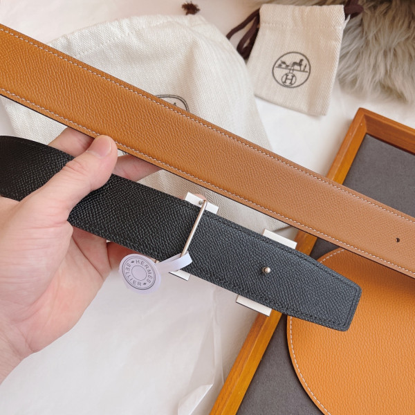 H**mes belt-silver/gold
