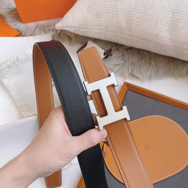 H**mes belt-silver/gold